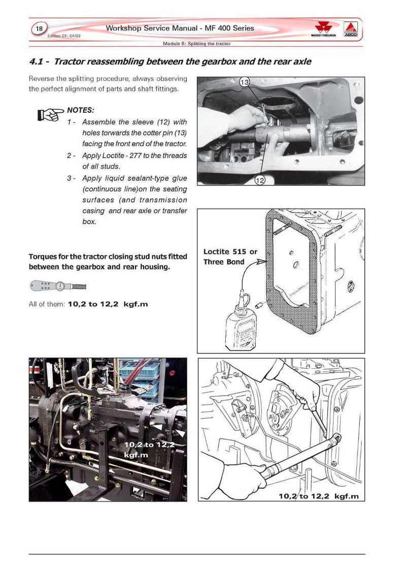 Massey ferguson 400 Series Tractor Service Manual PDF | Workshop Repair | Instant Download image 3