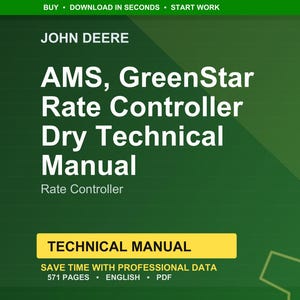 Manual técnico del controlador de dosis John Deere Greenstar en PDF / Descarga instantánea