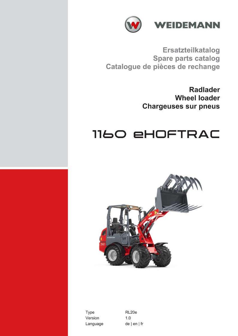 Weidemann 1160 Ehoftrac Wheel loader Parts Manual PDF | Illustrated Catalog | Instant Download image 2