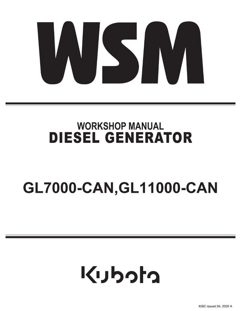 Kubota Gl7000 gl11000 kan dieselmotor verkstadsmanual PDF | Service och reparation | Direkt nedladdning bild 2