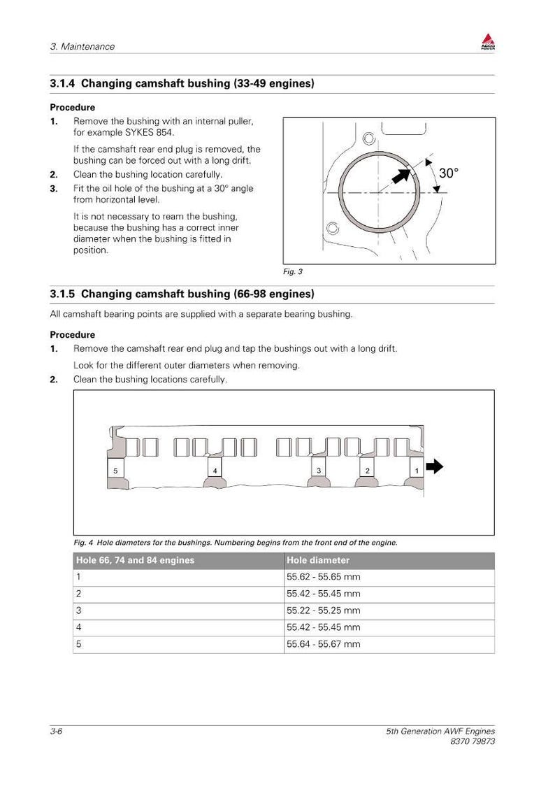 Manuale d'officina/riparazione/download immediato per il motore AWF di quinta generazione Agco Power in formato PDF. immagine 6