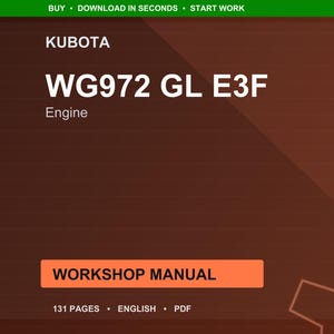 Kubota Wg972 gl e3f Engine Workshop Manual PDF | Service Repair | Instant Download image 1