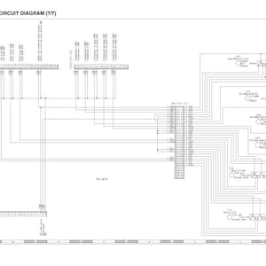 May include: An electrical circuit diagram labeled "ELECTRICAL CIRCUIT DIAGRAM (7/7)". The diagram features numerous lines, boxes, and labels, with text and symbols. The diagram is in black and white.