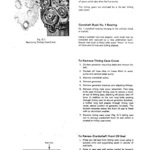 May include: Diagram from a workshop manual showing the timing case and drive of a G.2 engine. The image includes a detailed illustration of the engine's components, with text describing the removal and replacement of parts.