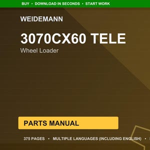 Manuale ricambi per pala gommata telescopica Weidemann 3070Cx60 in formato PDF / Catalogo illustrato / Download immediato immagine 1