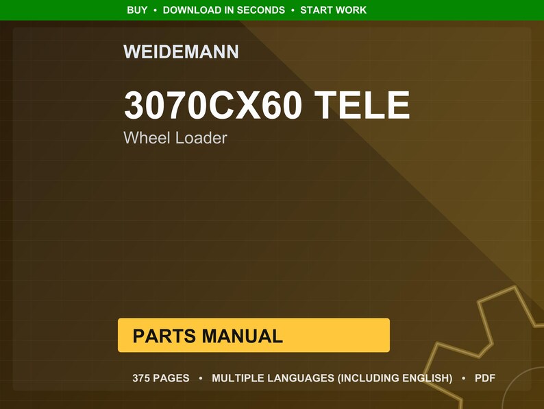 Manuale ricambi per pala gommata telescopica Weidemann 3070Cx60 in formato PDF / Catalogo illustrato / Download immediato immagine 1