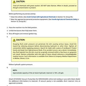 Manual de reparación del aplicador de nutrientes John Deere F4365 en formato PDF / Taller de servicio / Descarga instantánea imagen 7