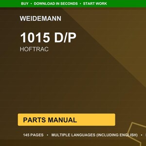 Weidemann 1015 D p Hoftrac Parts Manual PDF | Illustrated Catalog | Instant Download image 1
