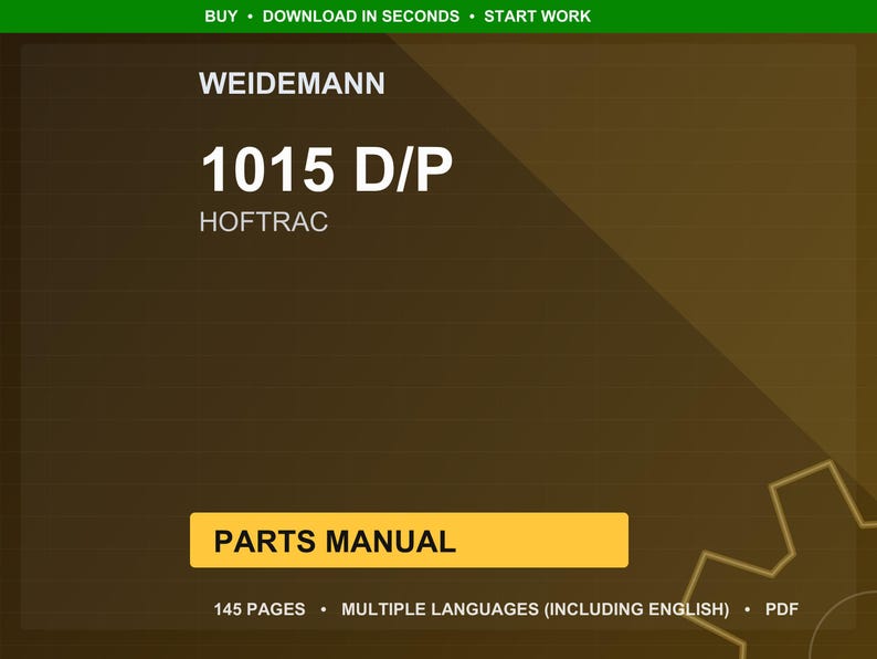 Weidemann 1015 D p Hoftrac Parts Manual PDF | Illustrated Catalog | Instant Download image 1
