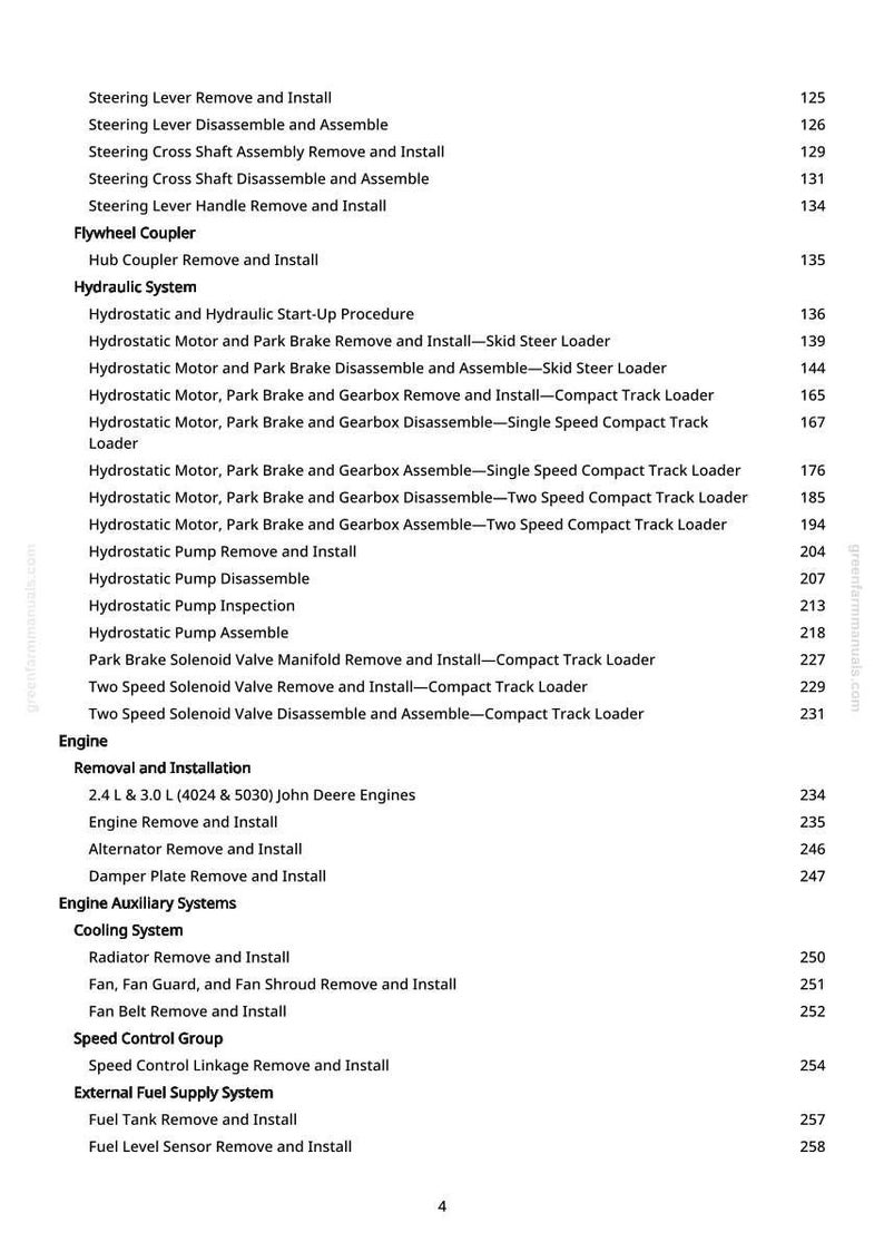 John Deere 317, 320, Ct322 Loader Repair Manual PDF | Service Workshop | Instant Download image 5