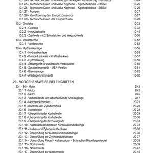 Puede incluir: Un detallado &iacute;ndice de un manual t&eacute;cnico en alem&aacute;n, que enumera varios componentes mec&aacute;nicos y de motor. El texto cubre temas como v&aacute;lvulas, bombas y cajas de cambios. Los n&uacute;meros de p&aacute;gina se enumeran a la derecha.