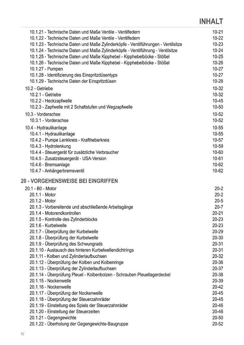 Puede incluir: Un detallado &iacute;ndice de un manual t&eacute;cnico en alem&aacute;n, que enumera varios componentes mec&aacute;nicos y de motor. El texto cubre temas como v&aacute;lvulas, bombas y cajas de cambios. Los n&uacute;meros de p&aacute;gina se enumeran a la derecha.