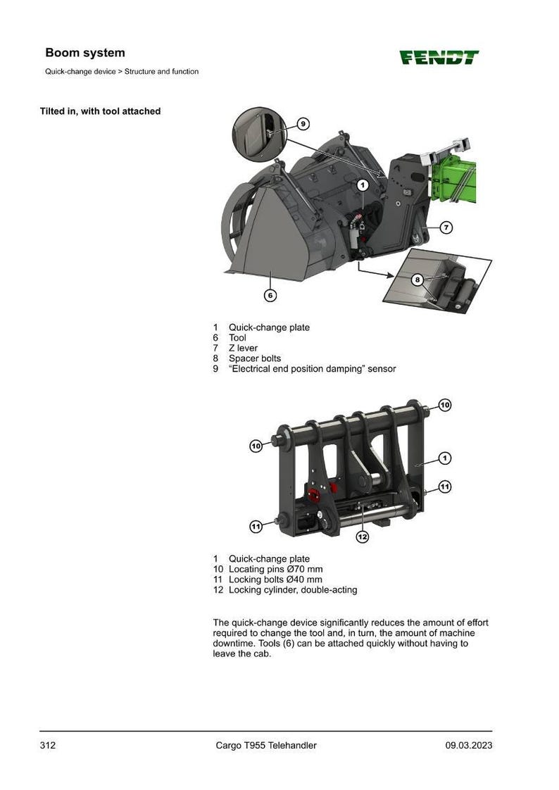 Fendt Cargo t955 Telehandler Workshop Manual PDF | Service Repair | Instant Download image 10