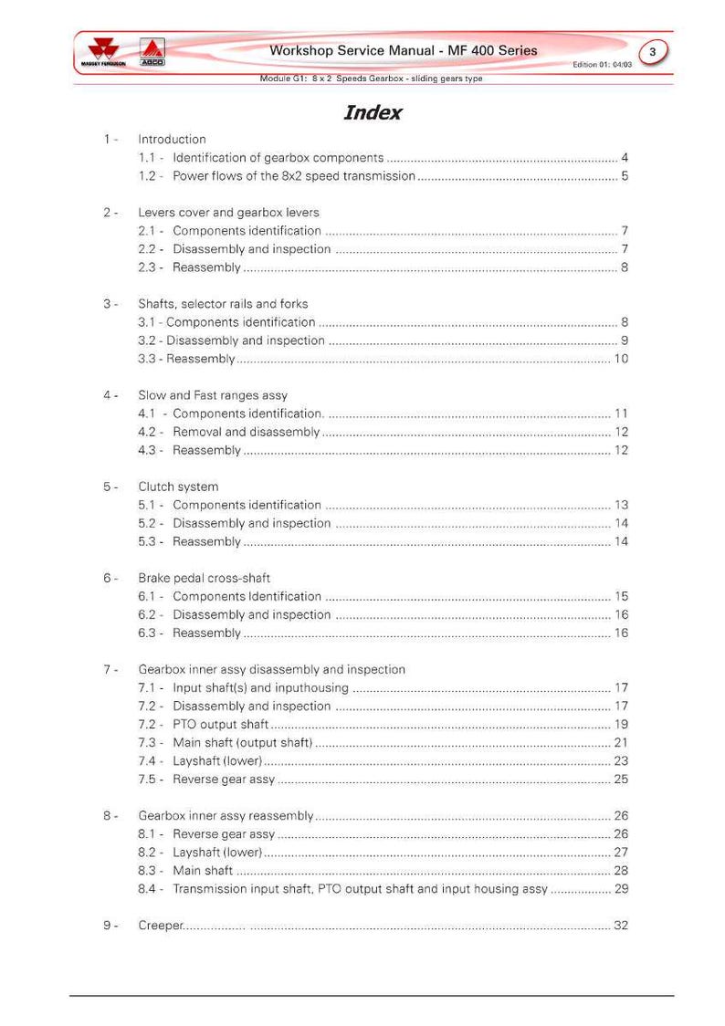 Massey ferguson 400 Series Tractor Service Manual PDF | Workshop Repair | Instant Download image 6