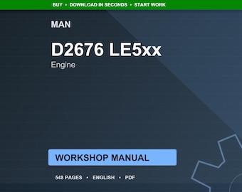 Manual de taller del motor MAN D2676 LE5XX en PDF / Servicio y reparación / Descarga instantánea