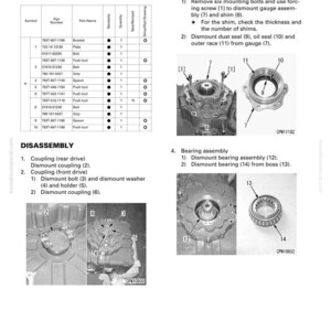 K&ouml;nnte beinhalten: Diagramm zur Demontage und Montage einer Feststellbremse. Enth&auml;lt eine Teileliste mit Teilenummern und -bezeichnungen sowie Diagramme von Mess- und Lagerbaugruppen.