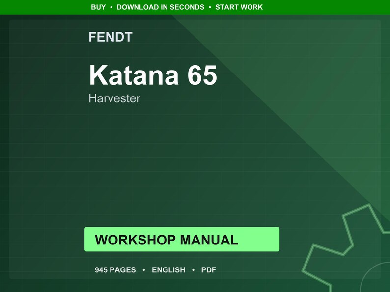 Fendt Katana 65 Harvester Workshop Manual PDF | Service Repair | Instant Download image 1