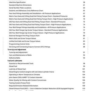 Pu&ograve; includere: Una pagina di manuale con un sommario. Gli argomenti includono sicurezza, informazioni generali, specifiche della macchina e carburanti e lubrificanti. Il numero di pagina &egrave; 3.