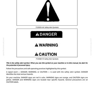 Puede incluir: Una p&aacute;gina titulada "Reconocer la informaci&oacute;n de seguridad" muestra s&iacute;mbolos de alerta de seguridad. La imagen incluye un tri&aacute;ngulo negro con un signo de exclamaci&oacute;n y las palabras "PELIGRO", "ADVERTENCIA" y "PRECAUCI&Oacute;N".