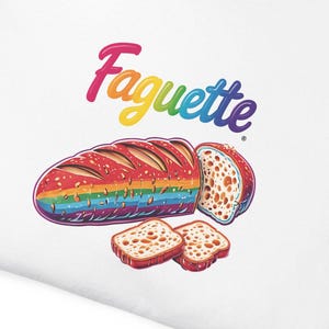 Rainbow Baguette Gay shirt/ Faguette Pride Shirt / Funny Queer Shirt / LGBTQ Pride Tee / Gift for Gay Men / Pride Month/ Novelty Gay T-Shirt