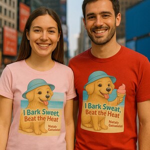 Funny Summer Dog Shirt  Cute Golden Retriever with Ice Cream | Beach Vibes Tee | Aesthetic Puppy T-Shirt Gift