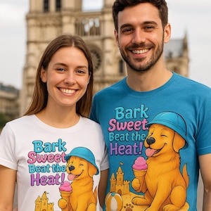 Bark Sweet Beat the Heat T-shirt Schattig zomerhondenshirt met ijs Strandshirt Cadeau voor hondenliefhebbers Europa