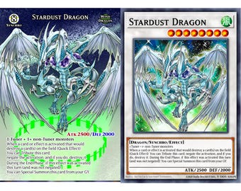 Full art Stardust Dragon Yugioh foil card