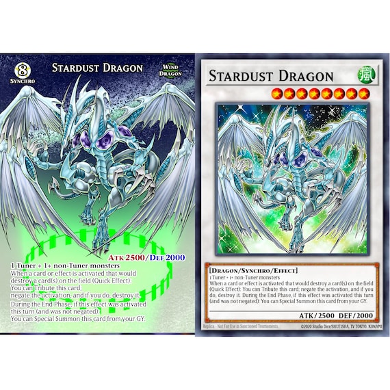 stardust dragon card sleeves Amazon.com: Yu-Gi-Oh! Stardust Dragon Limited Edition Embossed Metal Card :  Toys & Games main image 1