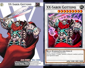 Full art XX-Sabre Gottoms Yugioh foil card