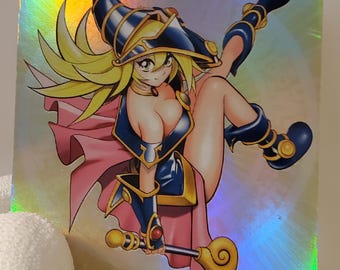Dark Magician Girl Yugioh full art holo card token field center