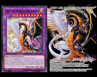 Full art Light and Darkness Dragonlord Yugioh foil card