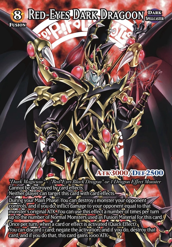 red eyes black dragon yugioh card Red-Eyes (Anime Art) - 8 cards set This card can only be Special Summoned from the Deck by Tributing Red Yu-Gi-Oh! Card Game Equal Arts