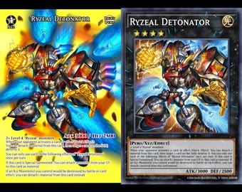 Full art Ryzeal Detonator Yugioh foil card