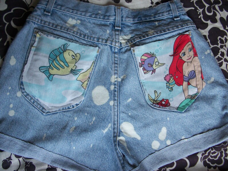 mermaid jean shorts