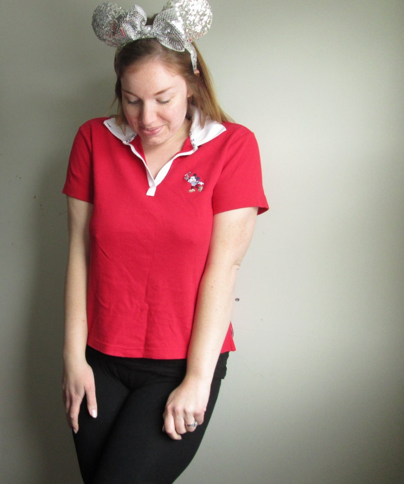 girls red polo shirts