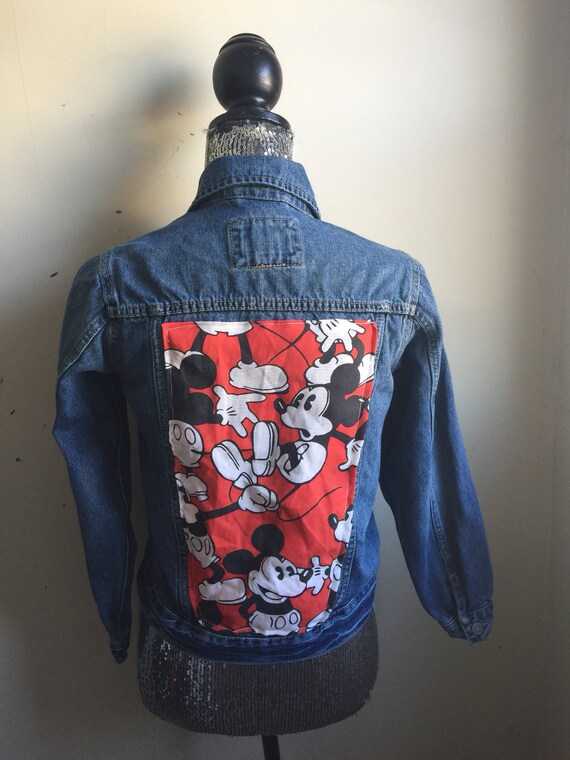 womens mickey mouse denim jacket