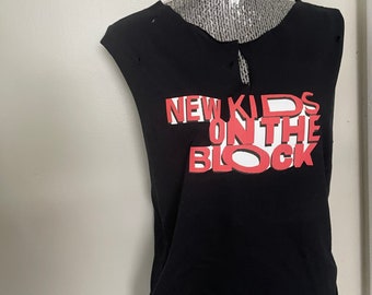 New Kids On The Block Distressed Tank Top Graphic Tee