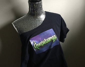 Goosebumps 90s Off The Shoulder Tee Shirt