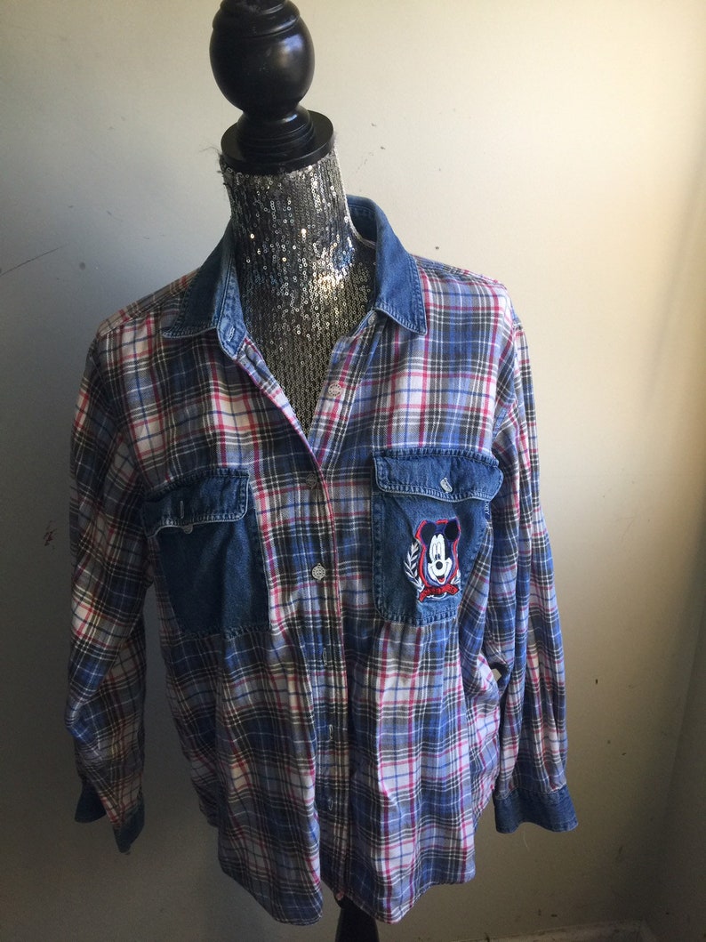 mickey mouse button down shirt