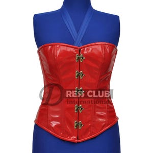 Corset en PVC désossé en acier pour femme