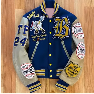 Vintage Baseball Varsity Wool/Leather Jacket – “State Champions” Edition Jacket