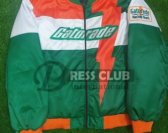 Vintage Gatorade Racing Jacket 80s NASCAR Windbreaker Size XL as
