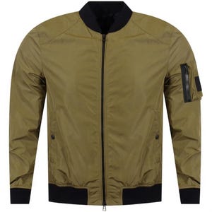 Kurtka typu bomber w kolorze oliwkowym – lekka kurtka lotnicza z zamkiem błyskawicznym | Odzież wierzchnia w stylu casual streetwear