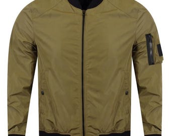 Olive Green Bomber Jacket – Lightweight ZipUp Flight Jacket | Casual Streetwear Outerwear