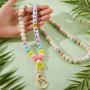 Teacher Gift Custom Beaded Teacher Lanyard Personalized BOHO Lanyard for Her Name Lanyard Nurse Lanyard Custom Badge Holder Gift For Teacher