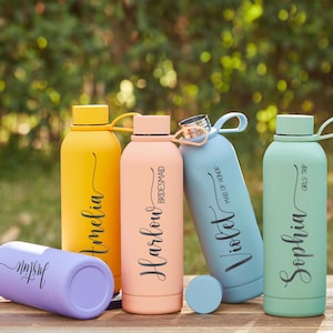 Personalized Birth Flower Tumbler Custom Bulk Bottles with Name Engraved Water Bottle Travel Water Bottle Bridesmaid Proposal Gift for Her