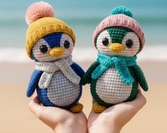 Crochet Penguin Pattern PDF, Amigurumi Penguin Pattern, Christmas Amigurumi Crochet, Crochet Penguin Christmas Ornament