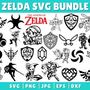 Zelda Spiel Png, Logo Zelda svg, Legende von Zelda, Zelda svg, Cricut Files, Breath of the wild, Bundle-Silhouette, SVG-Bundle, Zelda Geschenke