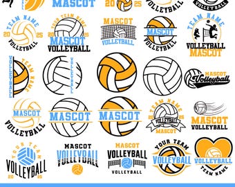 Volleyball Bundle Template, Volleyball Svg Png, Custom Volleyball SVG, Team Logo, Volleyball Mascot svg, Team Name SVG,Volleyball Team Shirt