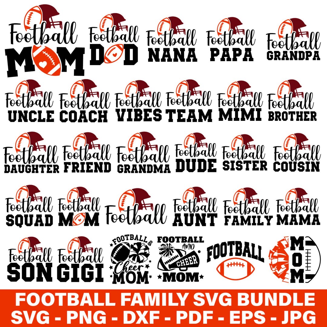 Football Svg Bundle,football Mom Svg,football Family SVG Bundle ...